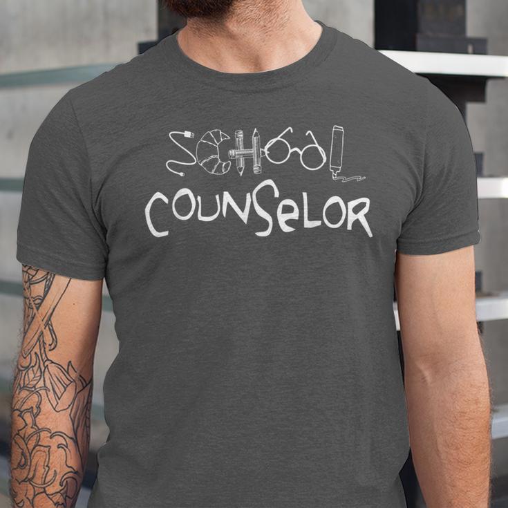 School Counselor t Shirt Teacher Graduation Outfit Idea Men Women Unisex Jersey T-Shirt
