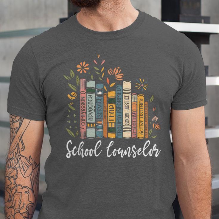 School Counselor Wildflower Books National School Counseling Unisex Jersey T-Shirt School Counselor Wildflower Books National School Counseling Unisex Jersey T-Shirt