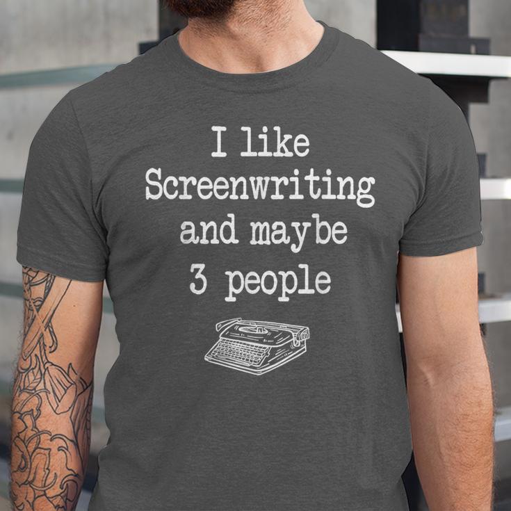 Screenwriter Playwright Writer Scribe Introvert Scriptwriter Unisex Jersey T-Shirt