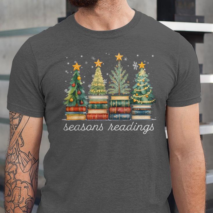 Seasons Readings All Booked For Christmas Book Reading Lover Unisex Jersey T-Shirt Seasons Readings All Booked For Christmas Book Reading Lover Unisex Jersey T-Shirt