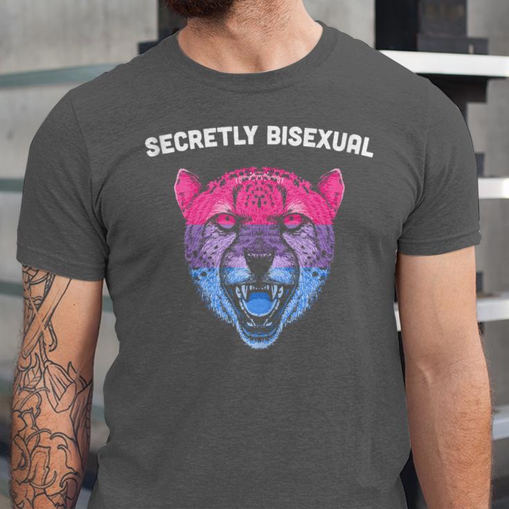 Secretly Bisexual Bi Introvert Bi Pride Antisocial LGBTQ Unisex Jersey T-Shirt