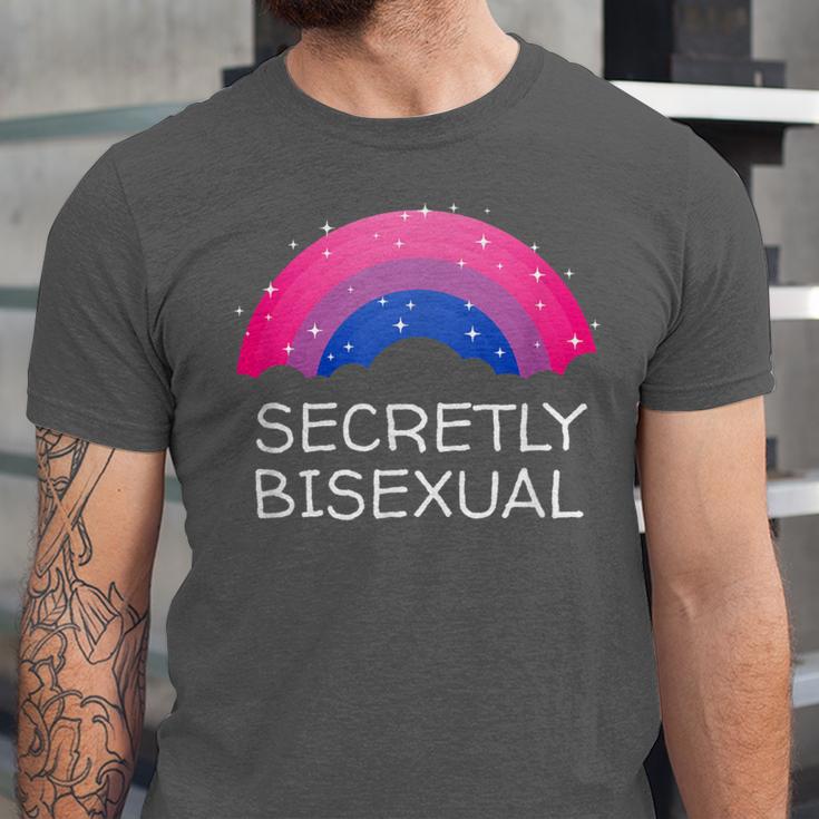 Secretly Bisexual Bi Introvert Bi Pride Antisocial LGBTQ Unisex Jersey T-Shirt Secretly Bisexual Bi Introvert Bi Pride Antisocial LGBTQ Unisex Jersey T-Shirt