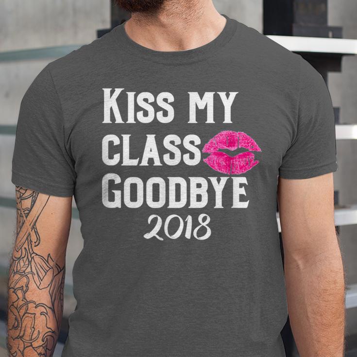 Sen18r Shirt Senior 2018 Graduation Kiss Lips Unisex Jersey T-Shirt