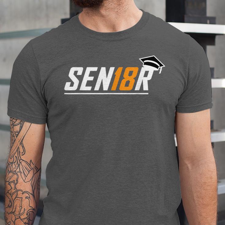 Senior 18 High School Graduation Eighteen Year Old Grad Unisex Jersey T-Shirt