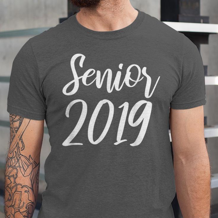 Senior 2019 Calligraphy Shirt Graduation For Adult Men Unisex Jersey T-Shirt