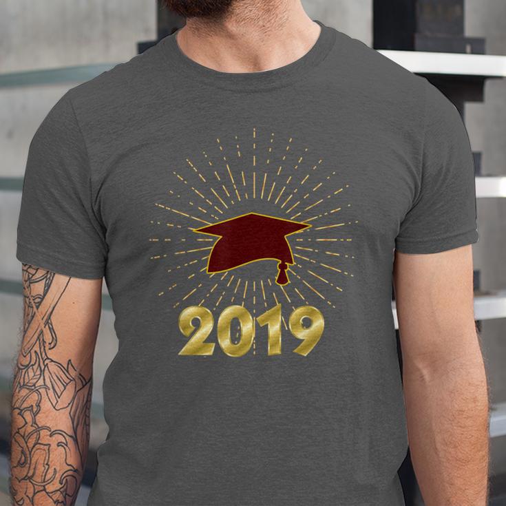 Senior 2019 Graduation Shirt Burgundy Gold Class Colors G23 Unisex Jersey T-Shirt