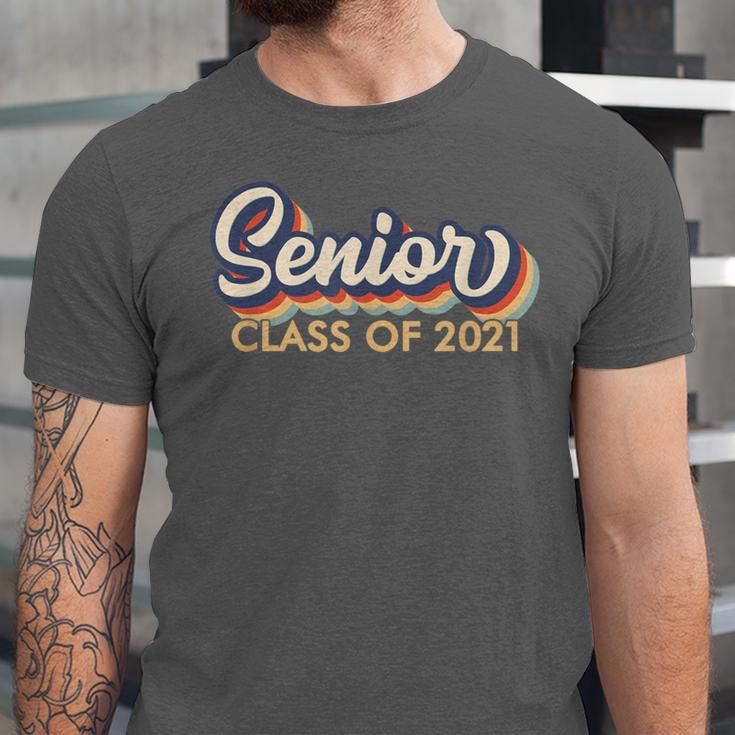 Senior 2021 Grad Shirt Retro 2021 Graduation Unisex Jersey T-Shirt