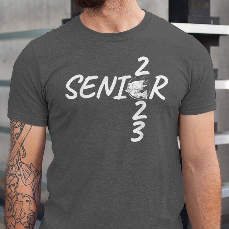 Senior 2023 Fishing Graduation Unisex Jersey T-Shirt
