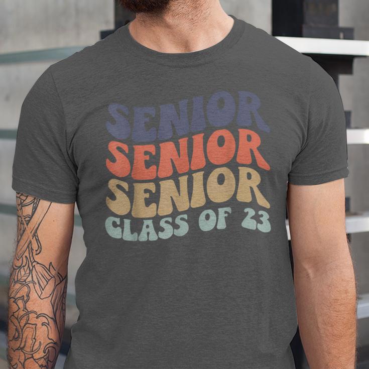 SENIOR 2023 Retro Class Of 2023 Seniors Graduation 23 Hippie Unisex Jersey T-Shirt