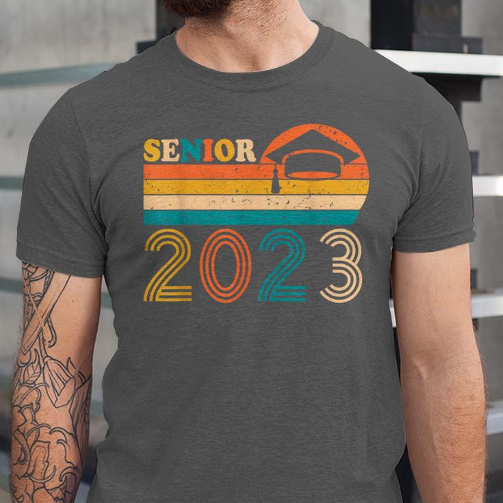 Senior 2023 Retro Class Of 2023 Seniors Graduation 23 Unisex Jersey T-Shirt