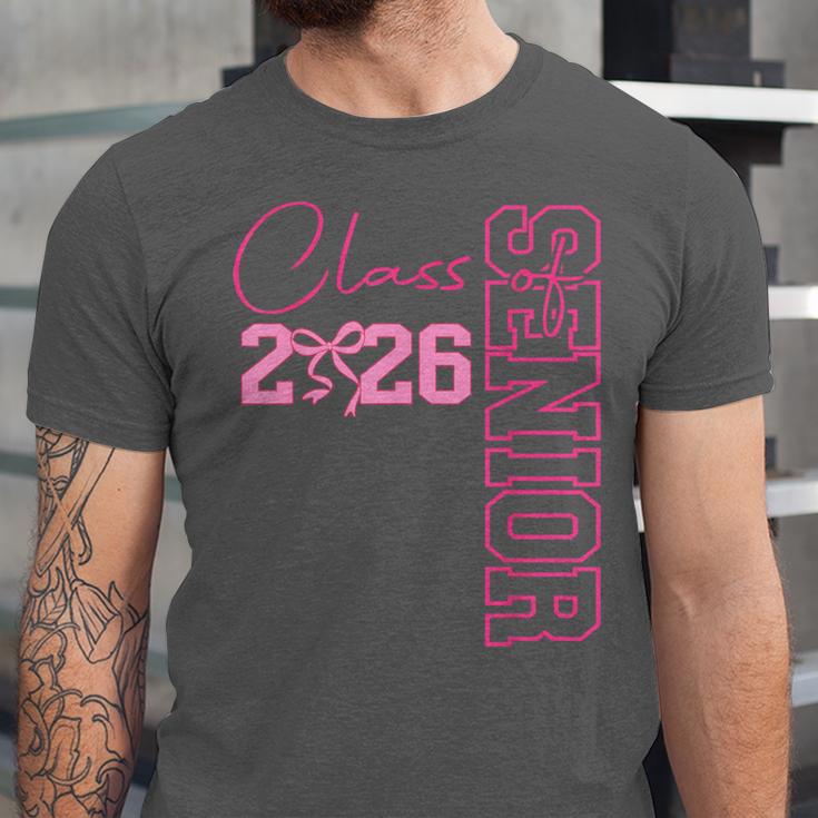 Senior 2026 Class Of 2026 Coquette Bow Graduation 2026 Unisex Jersey T-Shirt