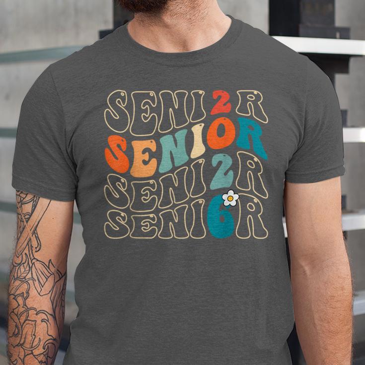 Senior 2026 Class Of 2026 Retro Groovy Graduation Grad Women Unisex Jersey T-Shirt