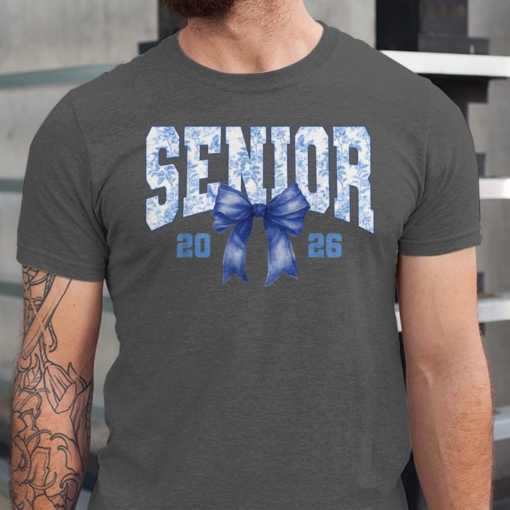 Senior 2026 Class Of 2026 Toile Coquette Bow Graduation 2026 Unisex Jersey T-Shirt
