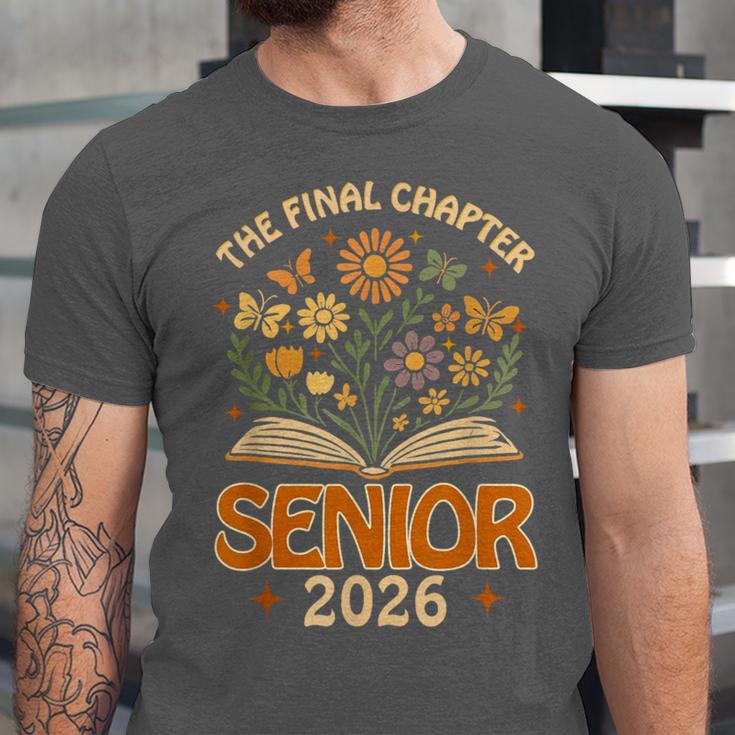 Senior 2026 Final Chapter Retro Book Lover Last First Day Unisex Jersey T-Shirt