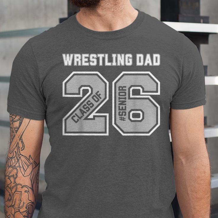 Senior 2026 Wrestling Dad Proud Senior 2026 Dad Graduation Unisex Jersey T-Shirt