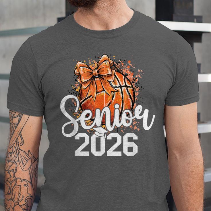 Senior Basketball Class Of 2026 Coquette Graduation Day Unisex Jersey T-Shirt