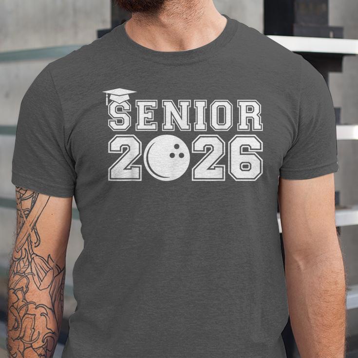 Senior Bowling Class Of 2026 Graduation School Graduate Unisex Jersey T-Shirt