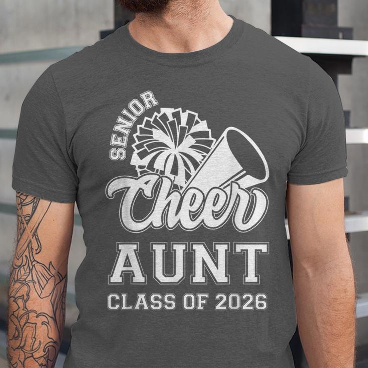 Senior Cheerleader Aunt Cheer Class Of 2026 Graduation Women Unisex Jersey T-Shirt