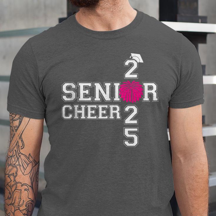 Senior Cheerleader Cheer Class Of 2025 Graduation Graduate Unisex Jersey T-Shirt