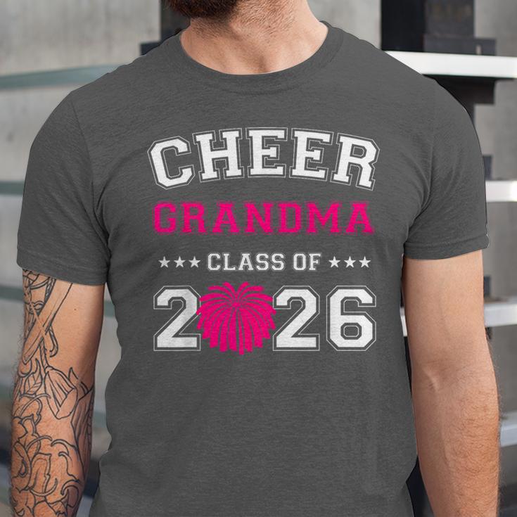 Senior Cheerleader Grandma Cheer Class Of 2026 Graduation Unisex Jersey T-Shirt