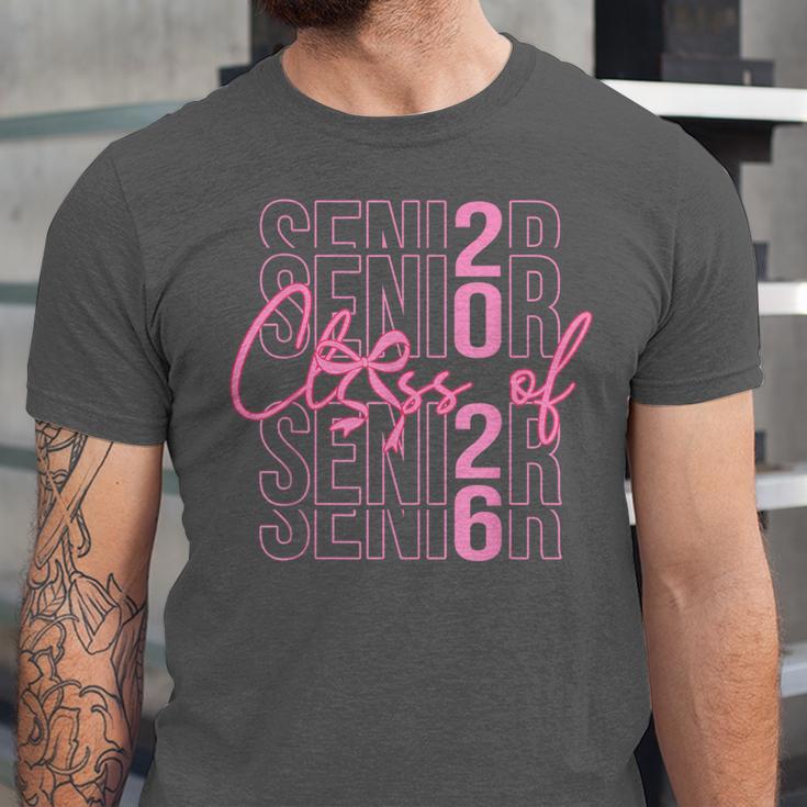 Senior Class Of 2026 Coquette Bow Graduation 2026 Girl Women Unisex Jersey T-Shirt