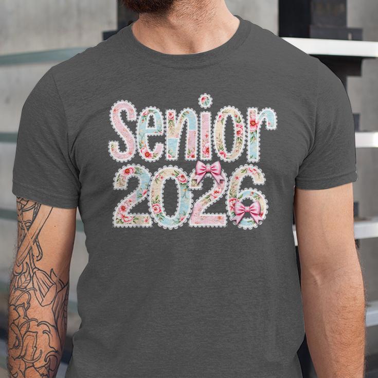 Senior Class Of 2026 Graduation 2026 Coquette Pink Bow Cute Unisex Jersey T-Shirt