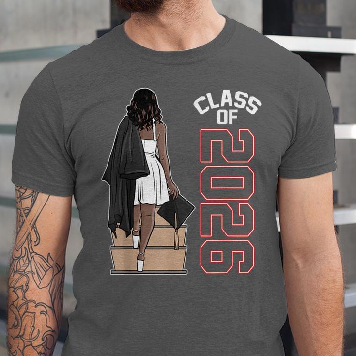 Senior Class Of 2026 Melanin Girl 2026 Graduation Unisex Jersey T-Shirt