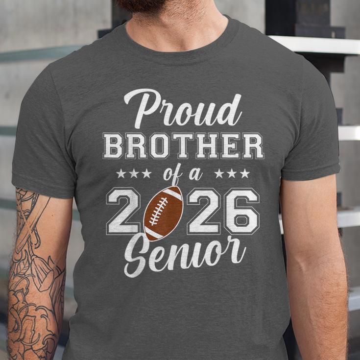 Senior Football Brother Class Of 2026 Graduation Graduate Unisex Jersey T-Shirt