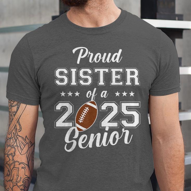 Senior Football Sister Class Of 2025 Graduation Graduate Unisex Jersey T-Shirt
