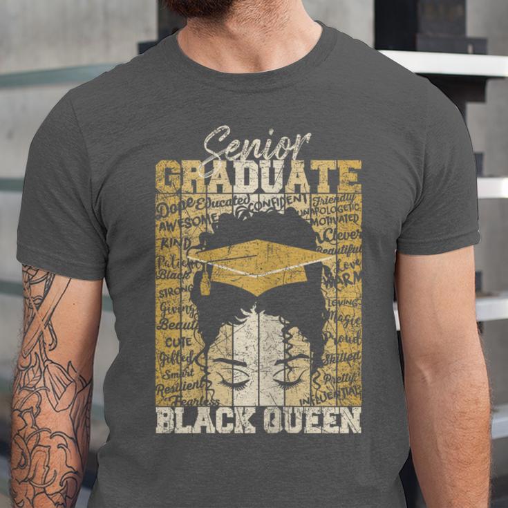Senior Graduate 2024 Queen Graduation Educated Melanin Unisex Jersey T-Shirt