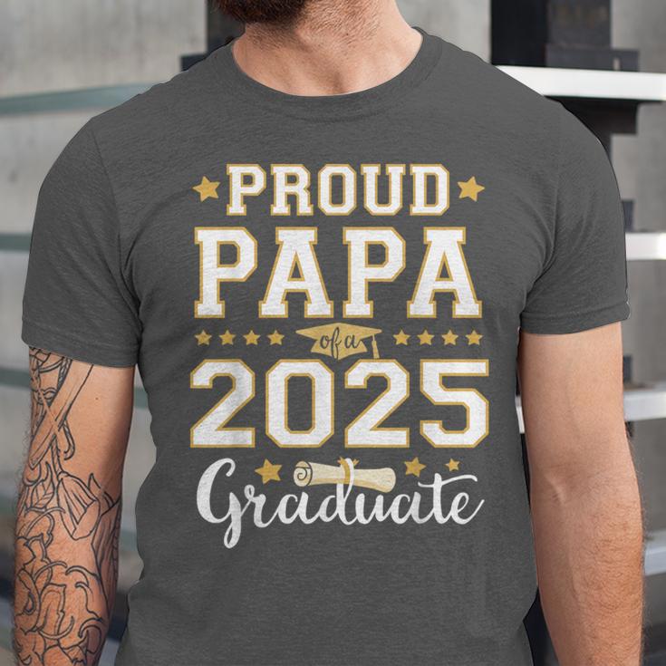 Senior Graduation Proud Papa 2025 Graduate Class Matching Unisex Jersey T-Shirt
