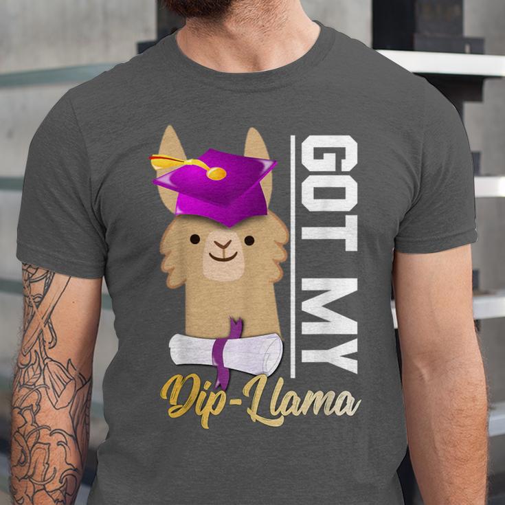 Senior Graduation TShirt 2019 Got My Diploma Llama Pun Shirt Unisex Jersey T-Shirt