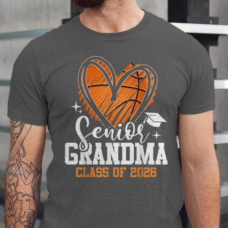Senior Grandma Class Of 2026 Basketball Graduation Heart Unisex Jersey T-Shirt