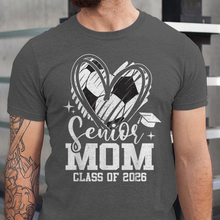 Senior Mom Class Of 2026 Soccer Graduation Heart Unisex Jersey T-Shirt