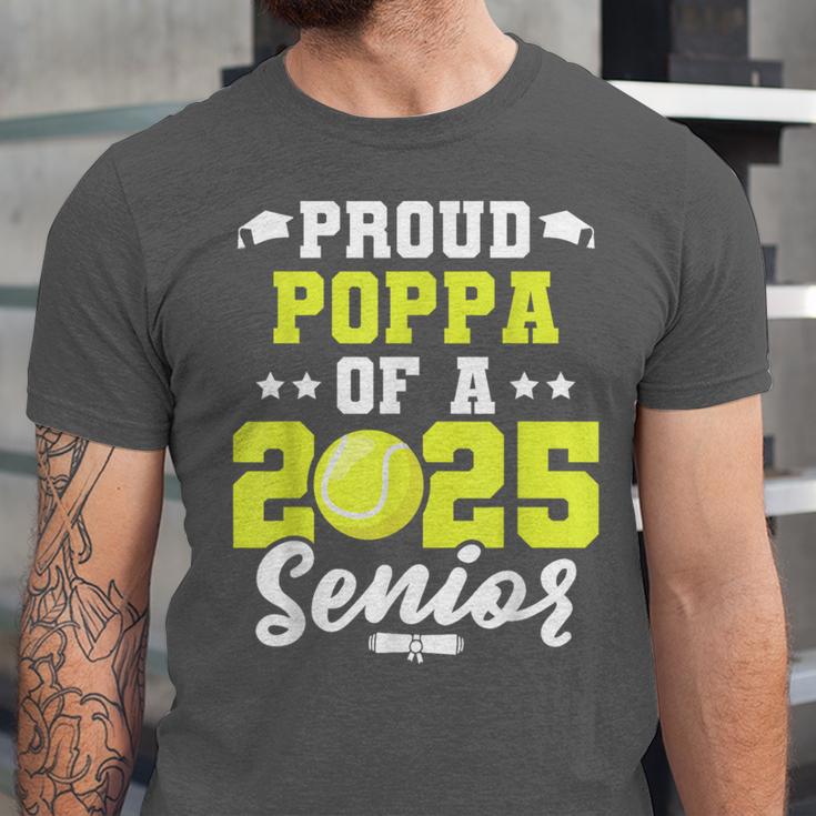 Senior Poppa 2025 Tennis Class Of 2025 Graduation Unisex Jersey T-Shirt