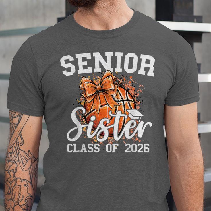 Senior Sister Class Of 2026 Coquette Basketball Graduation Unisex Jersey T-Shirt