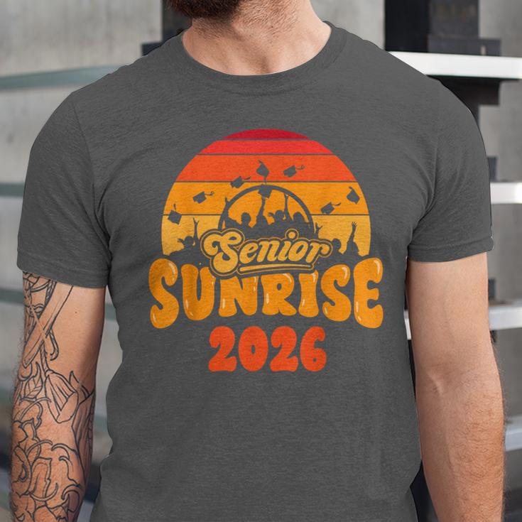 Senior Sunrise Class Of 2026 Graduation Proud Graduate Retro Unisex Jersey T-Shirt