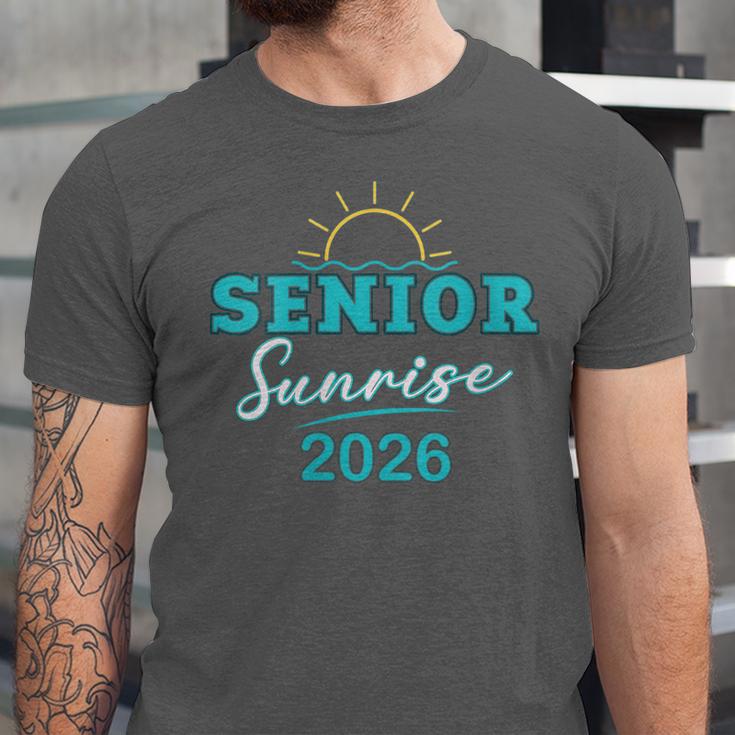 Senior Sunrise Class Of 2026 Vintage Graduation High School Unisex Jersey T-Shirt