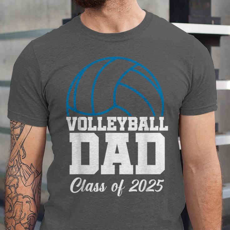 Senior Volleyball Dad Class Of 2025 Graduation Graduate Unisex Jersey T-Shirt