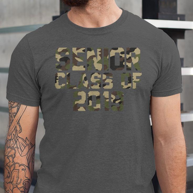 Seniors 2019 Class TShirt Camo Print T-Shirt Graduation Gift Unisex Jersey T-Shirt