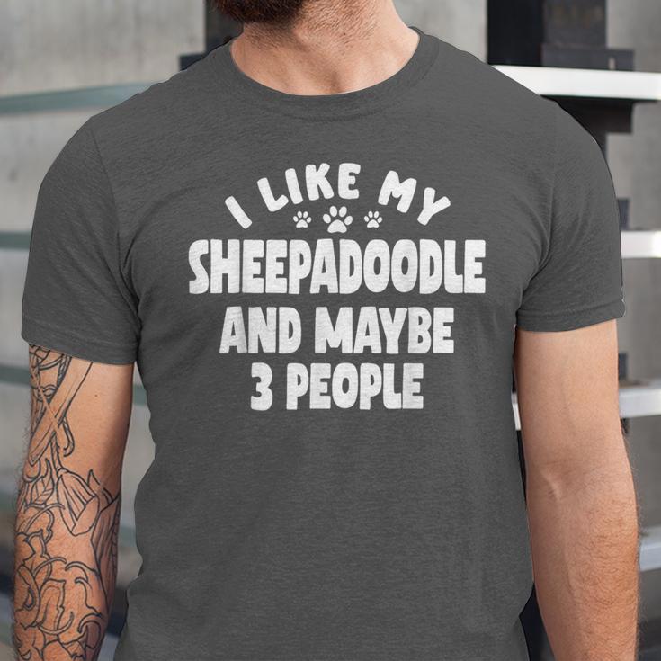 Sheepadoodle Fur Parent Sheeppoo Lover Dog Owner Introvert Unisex Jersey T-Shirt Sheepadoodle Fur Parent Sheeppoo Lover Dog Owner Introvert Unisex Jersey T-Shirt