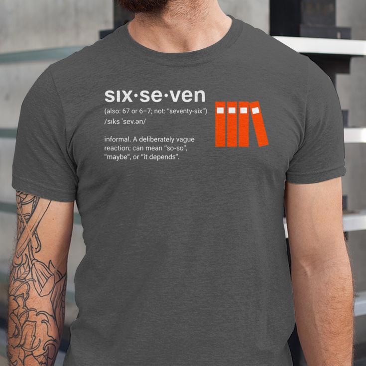 Six Seven Meme Reading Book Lover 6-7 67 Definition Unisex Jersey T-Shirt Six Seven Meme Reading Book Lover 6-7 67 Definition Unisex Jersey T-Shirt