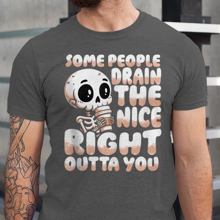 Skeleton Coffee Lover Introvert Unisex Jersey T-Shirt Skeleton Coffee Lover Introvert Unisex Jersey T-Shirt