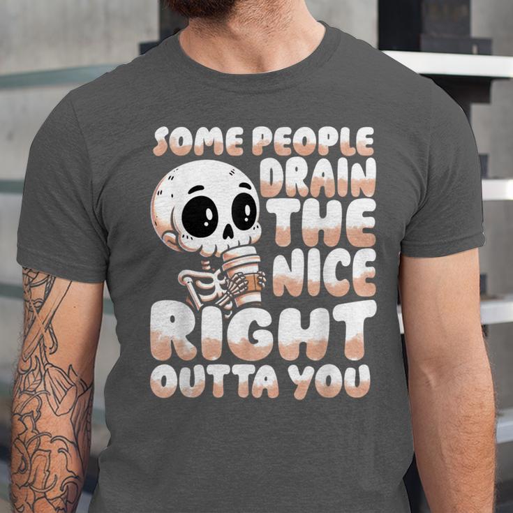 Skeleton Coffee Lover Introvert Unisex Jersey T-Shirt Skeleton Coffee Lover Introvert Unisex Jersey T-Shirt