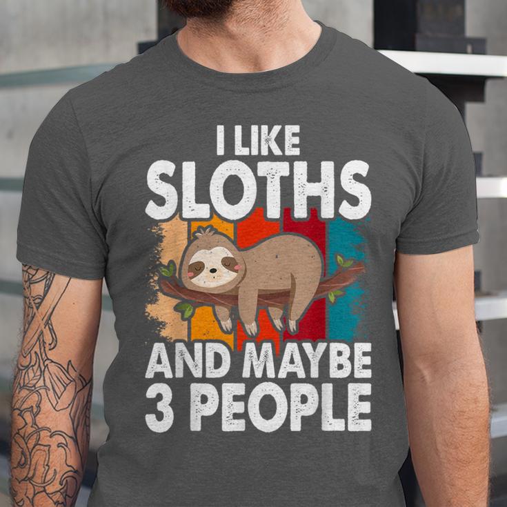 Sloth For Sloth Lover Men Women Kids Introvert Unisex Jersey T-Shirt Sloth For Sloth Lover Men Women Kids Introvert Unisex Jersey T-Shirt