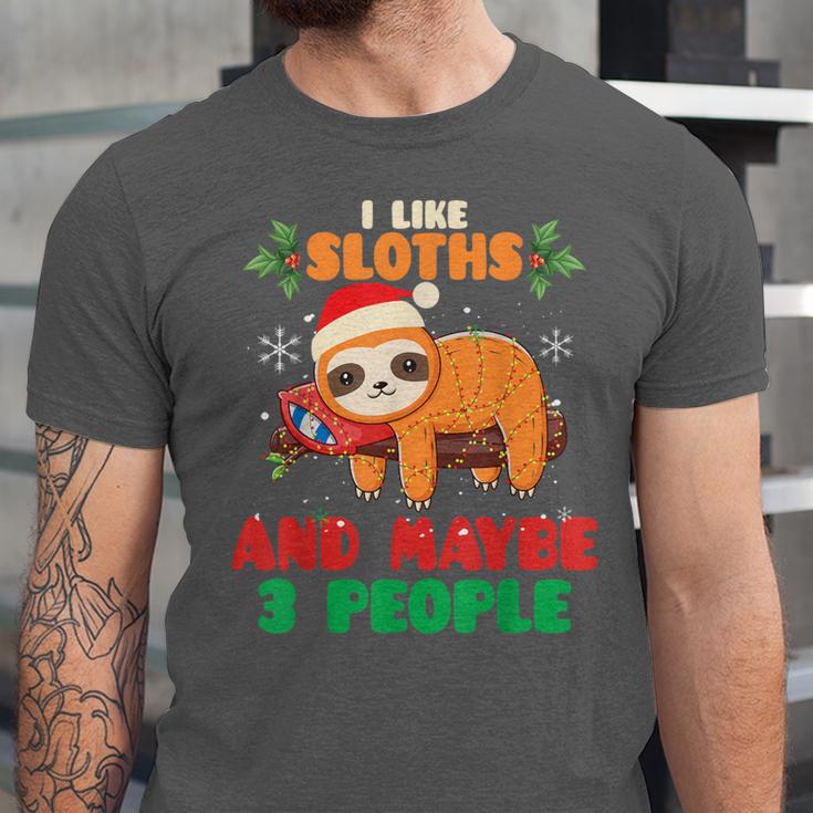 Sloth For Sloth Lover Men Women Kids Introverts Unisex Jersey T-Shirt