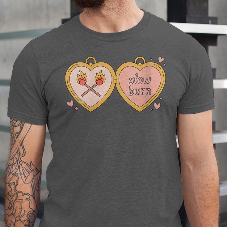 Slow Burn Romance Book Lover Tee Unisex Jersey T-Shirt