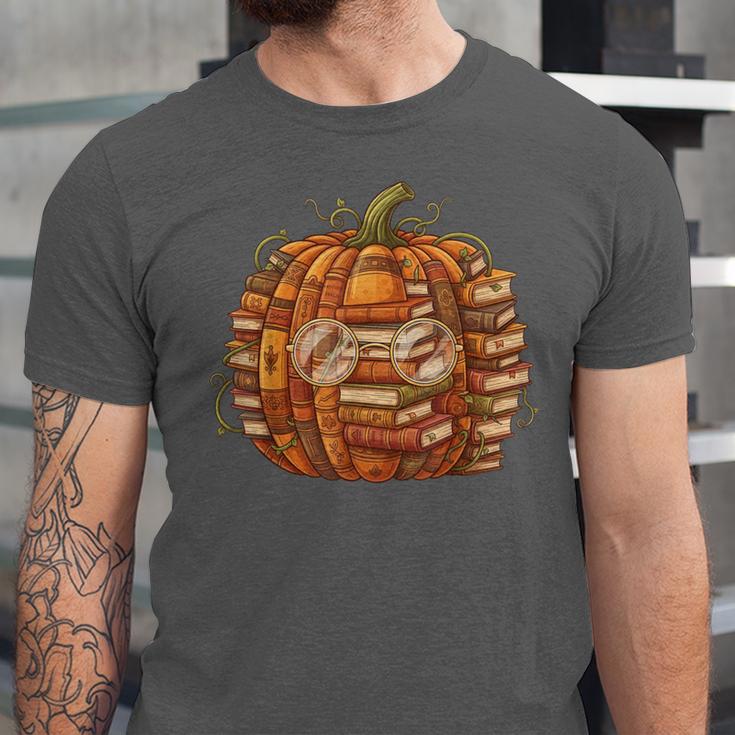 Smart Book Pumpkin Retro Fall Teacher Reading Halloween Unisex Jersey T-Shirt Smart Book Pumpkin Retro Fall Teacher Reading Halloween Unisex Jersey T-Shirt