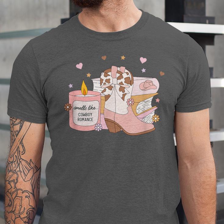 Smells Like Cowboy Romance Book Lover Unisex Jersey T-Shirt