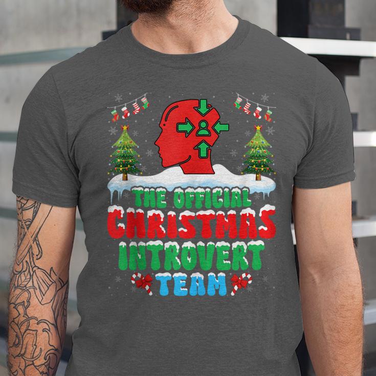 Snow Christmas Introvert Team Introverted Introvert Xmas Unisex Jersey T-Shirt Snow Christmas Introvert Team Introverted Introvert Xmas Unisex Jersey T-Shirt